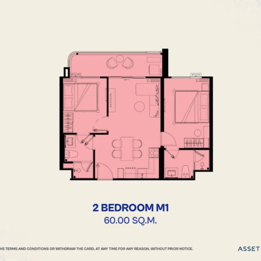 The Title Vivana, 2 Bedroom - 60 m²