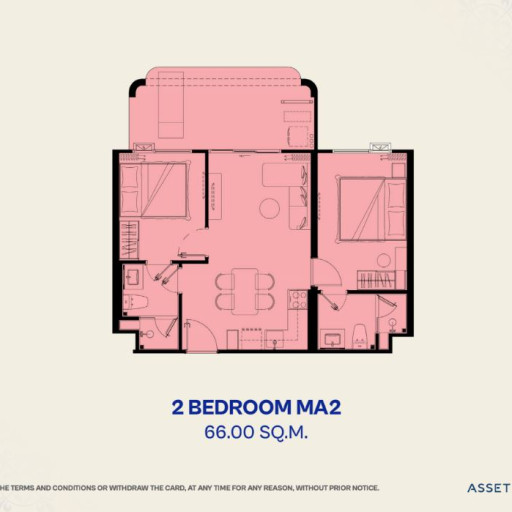 The Title Vivana, 2 Bedroom - 66 m²